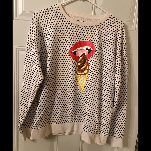 Vans x Kendra Dandy Sweatshirt | M | Pop Art Ice Cream Lips - Picture 2 of 10